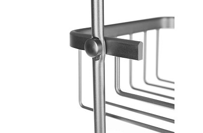 Závěsná polička do koupelny - stříbrná