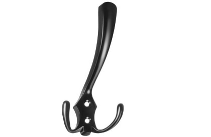 Nábytkový nástěnný věšák černý – sada 5 kusů