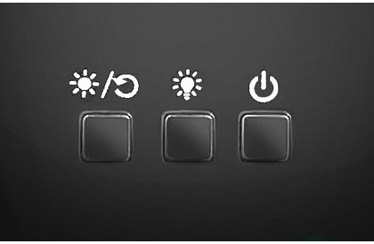 LED noční lampa s projektorem obrázků - černá