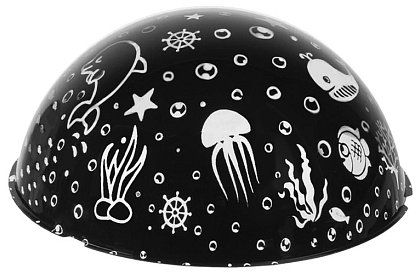 LED noční lampa s projektorem obrázků - černá