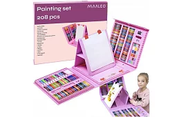 Výtvarná sada na malování pro děti – umělecký kufr - 208 dílků