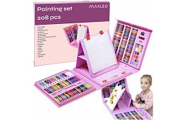Výtvarná sada na malování pro děti – umělecký kufr - 208 dílků