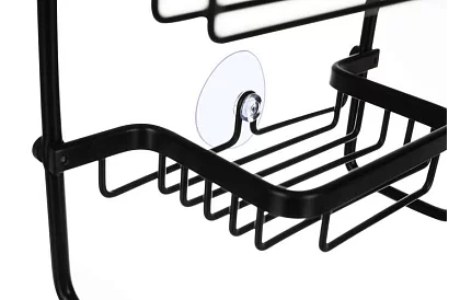Závěsná polička do koupelny - černá