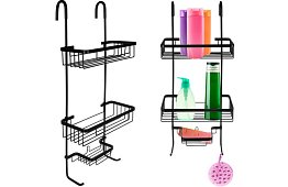 Závěsná polička do koupelny - černá