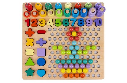 Dřevěné naučné puzzle