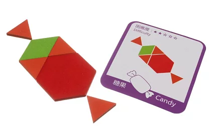 Dřevěné vzdělávací puzzle - geometrické tvary