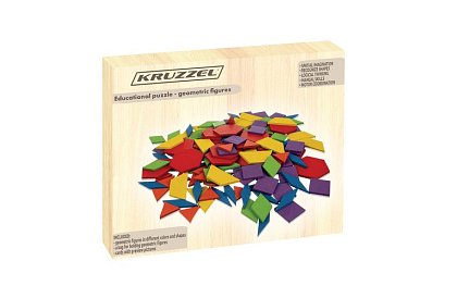 Dřevěné vzdělávací puzzle - geometrické tvary