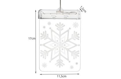 3D LED dekorace – sněhová vločka