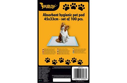 Hygienické savé podložky pro zvířata 33x45 cm  – 100 ks + sáčky