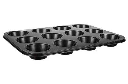 Teflonový pečicí plech na muffiny + 12 silikonových košíčků