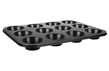 Teflonový pečicí plech na muffiny + 12 silikonových košíčků