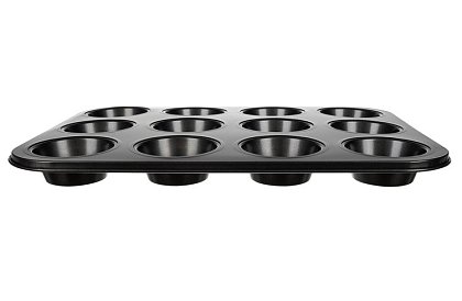 Teflonový pečicí plech na muffiny + 12 silikonových košíčků