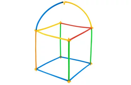 Barevná 3D stavebnice z brček 408 ks – kreativní hra pro děti