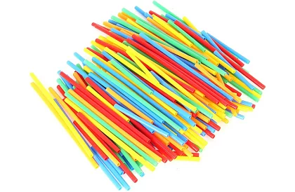 Barevná 3D stavebnice z brček 408 ks – kreativní hra pro děti