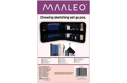 Sada pro profesionální kreslení a skicování – 32 položek