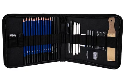 Sada pro profesionální kreslení a skicování – 32 položek