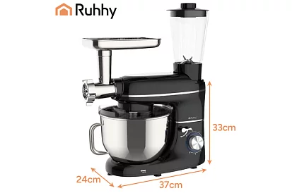 Kuchyňský robot 1500 W RUHHY 3 v 1 s mixérem a mlýnkem na maso – mísa 6,2 l