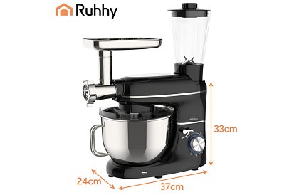 Kuchyňský robot 1500 W RUHHY 3 v 1 s mixérem a mlýnkem na maso – mísa 6,2 l