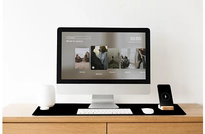 XXL podložka pod myš a klávesnici 90x45cm - černá