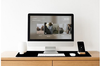 XXL podložka pod myš a klávesnici 90x45cm - černá