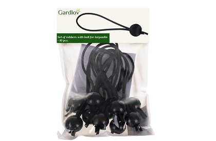 Flexibilní gumičky s kuličkou na upevnění plachet a tarpů – 10 ks