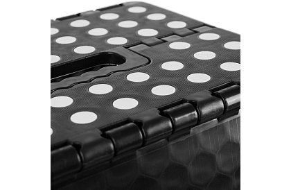 Skládací stolička – taburet černobílý