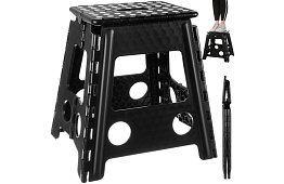 Skládací stolička – taburet černobílý