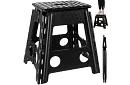 Skládací stolička – taburet černobílý