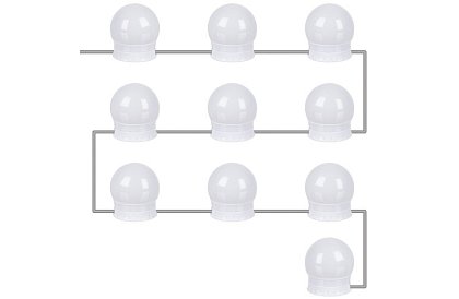 LED lampy na zrcadlo - toaletní stolek – sada 10 ks