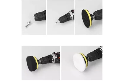 Leštící houby na vrtačku 80 mm – sada 12 prvků