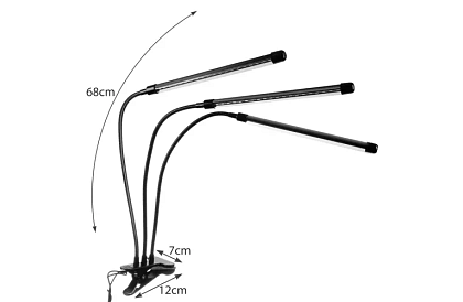 LED lampa pro růst rostlin TRIO – s časovačem a ovládáním