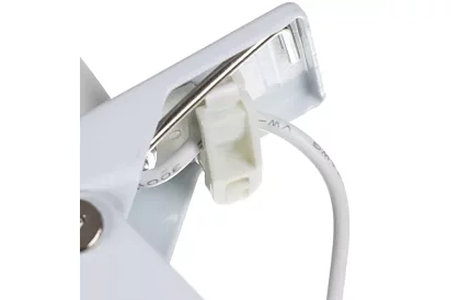 LED lampa na psací stůl s kovovým klipem - bílá