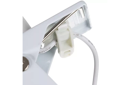 LED lampa na psací stůl s kovovým klipem - bílá