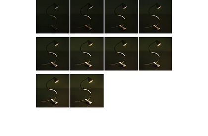 LED lampa na psací stůl s kovovým klipem - bílá