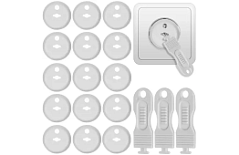 Bezpečnostní záslepky elektrických zásuvek – 15 ks