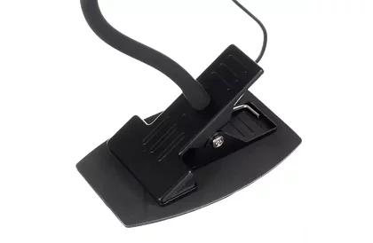 LED lampa na psací stůl s kovovým klipem – černá