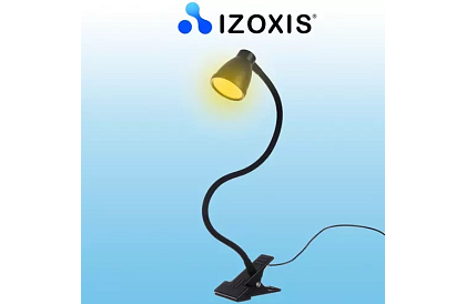 LED lampa na psací stůl s kovovým klipem – černá