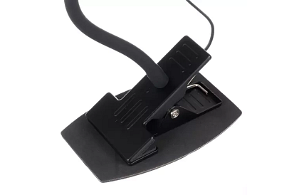 LED lampa na psací stůl s kovovým klipem – černá