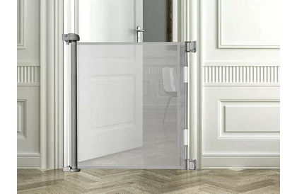 Výsuvná bezpečnostní roleta do dveří – šedá - 157 cm