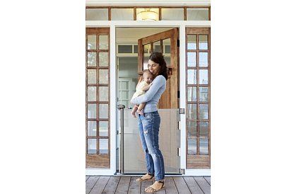 Výsuvná bezpečnostní roleta do dveří – šedá - 157 cm