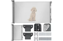 Výsuvná bezpečnostní roleta do dveří – šedá - 157 cm