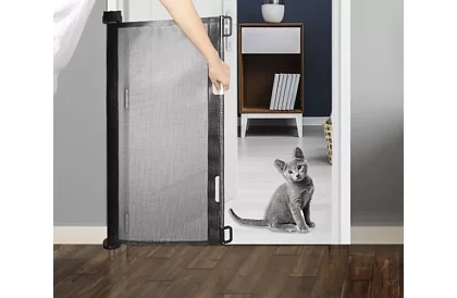 Výsuvná bezpečnostní roleta do dveří – černá – 157 cm