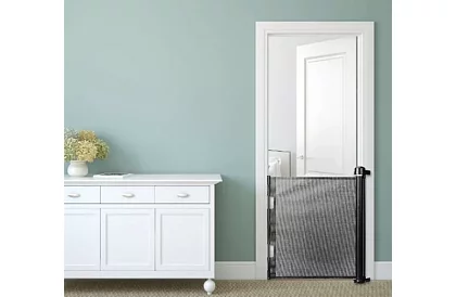 Výsuvná bezpečnostní roleta do dveří – černá – 157 cm