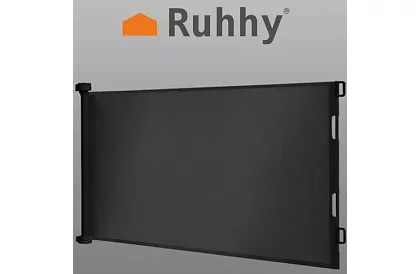 Výsuvná bezpečnostní roleta do dveří – černá – 157 cm