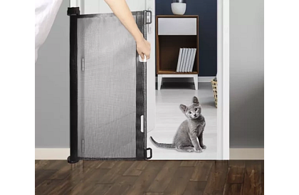 Výsuvná bezpečnostní roleta do dveří – černá – 157 cm