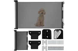 Výsuvná bezpečnostní roleta do dveří – černá – 157 cm