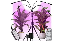 LED lampa pro růst rostlin Quattro – s časovačem a dálkovým ovládáním