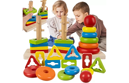Dřevěné skládačky pro děti – třídič tvarů