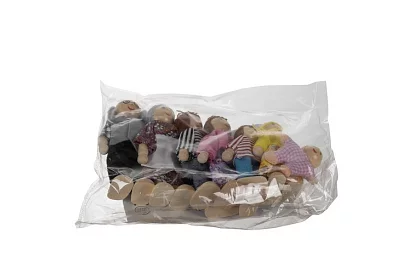 Dřevěné panenky do dětských domečku – 7 ks