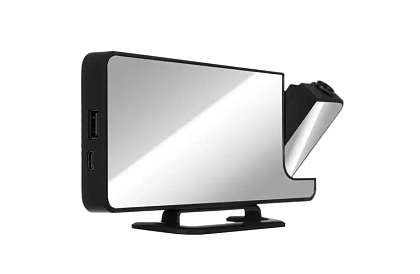 Zrcadlové hodiny s budíkem a projektorem